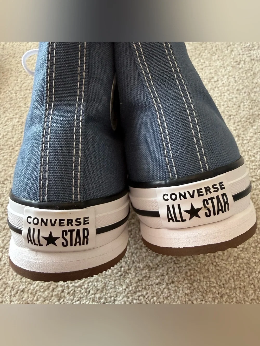 Converse Chuck Taylor All Star EVA Platform Sneakers Kids 5.5 Women’s 7 Blue